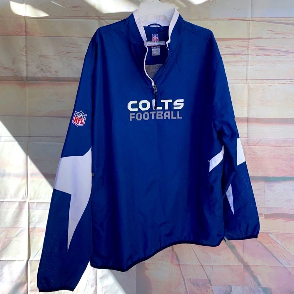Mens sz Lg NWOT Colts pullover windbreaker